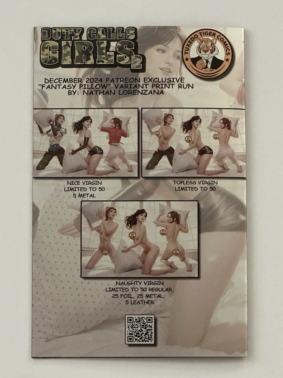 Duty Calls Girls 2 Final Fantasy Pillow Virgin Naughty Patreon FOIL Ltd 2/25