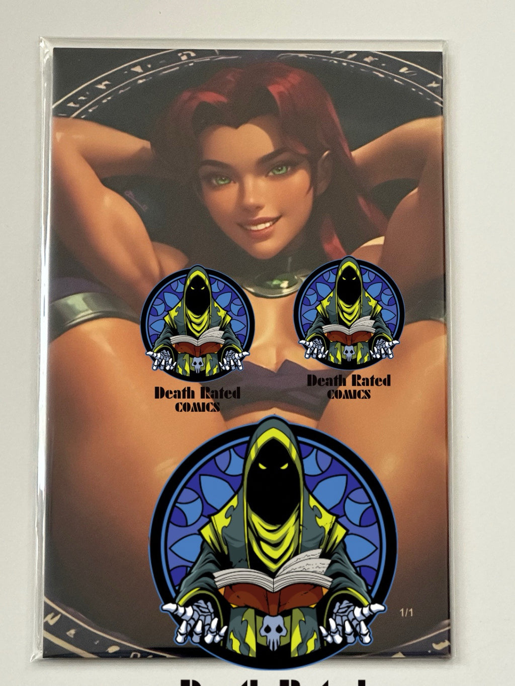 Fantasy of Cosplay Starfire Cosplay Set Of 2 Full Gold Metal Jacket 1/1